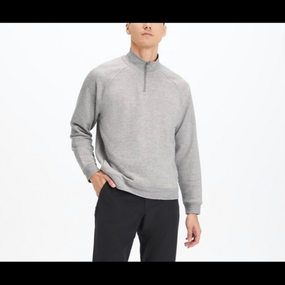 FABLETICS THE GO TO 1/4 ZIP FRONT SWEATSHIRT GRAY - Picture 3 of 5